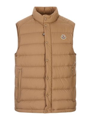 MONCLER: Kurze Daunenjacken - Daunenjacke - Braun
