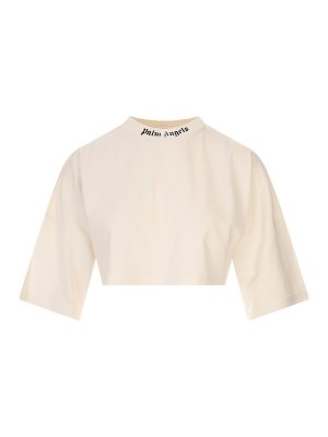 Palm Angels: T-shirts - T-Shirt - Weiß