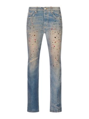 PURPLE BRAND: jeans skinny - Stampa gioiello attillata