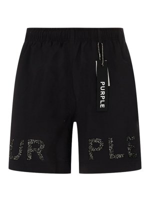 PURPLE BRAND: Hosen Shorts - Shorts - Schwarz