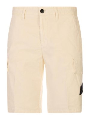 STONE ISLAND: トラウザーショーツ - ショートパンツ - 白