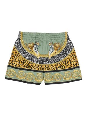 VERSACE YOUNG: Hosen Shorts - Shorts - Grün
