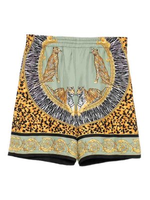 VERSACE YOUNG: Hosen Shorts - Shorts - Grün