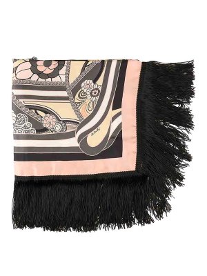 LA DOUBLEJ: scarves - Reversible Fringe Carre Scarf