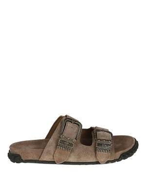 ASH: sandals - Suede Velours Fandango