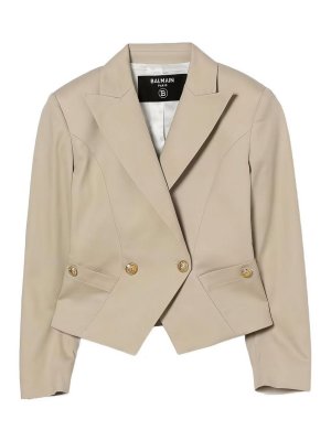 Balmain: Vestes de costume - Blazer - Beige