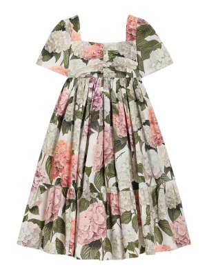 Dolce & Gabbana Jr: ニーレングスドレス - 膝丈ドレス - 白