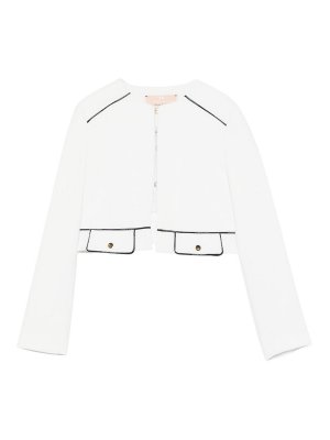 ELISABETTA FRANCHI: casual jackets - Jacket With Contrasting Edge