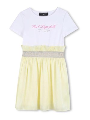 KARL LAGERFELD: Robe longueur genou - Robe Au Genou - Jaune