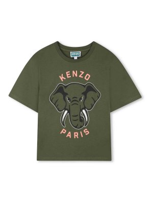 KENZO: t-shirt - T-Shirt Con Stampa