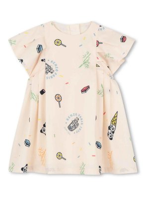 KENZO: Robe longueur genou - Robe Au Genou - Beige