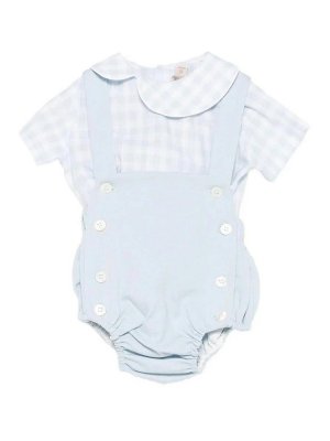 LA STUPENDERIA: jumpsuits - Checkered Onesie Set (2 Pieces)