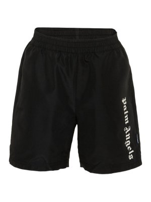 Palm Angels: Shorts de bain - Short De Bain - Noir