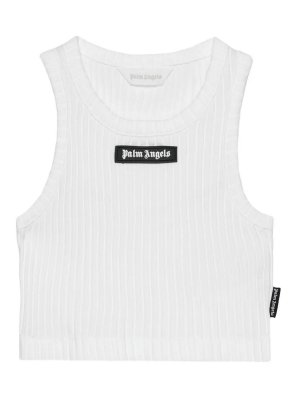 Palm Angels: Tops y camisetas sin mangas - Top - Blanco