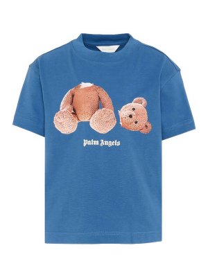 Palm Angels: t-shirts - T-Shirt With Bear Print