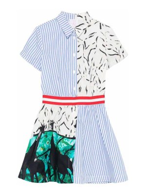 STELLA JEAN: Robe longueur genou - Robe Au Genou - Multicolore
