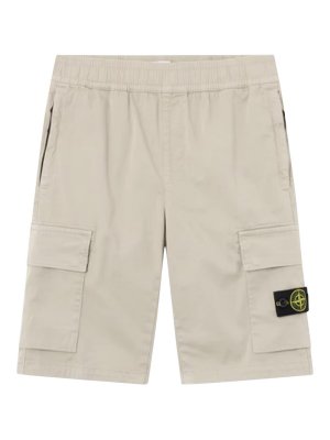 Stone Island Junior: Hosen Shorts - Shorts - Grau
