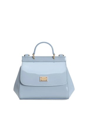 Dolce & Gabbana Jr: Sacs à main - Sac Cabas - Bleu Clair