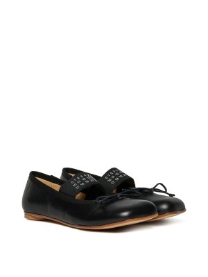 MM6 MAISON MARGIELA: flat shoes - Leather ballet flats