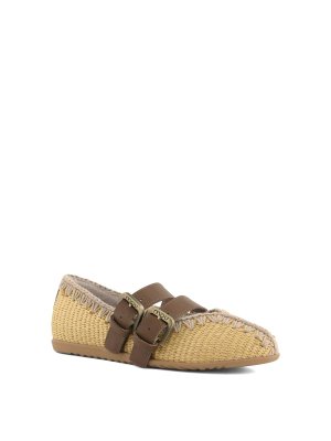 MOU: flat shoes - Woman Dancer In Raffia