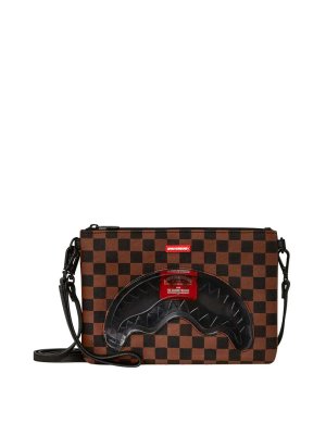 SPRAYGROUND: clutches - Sip Clear Sm Eyes Clutch Shoulder Strap