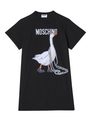 MOSCHINO: Knielange Kleider - Knielanges Kleid - Schwarz