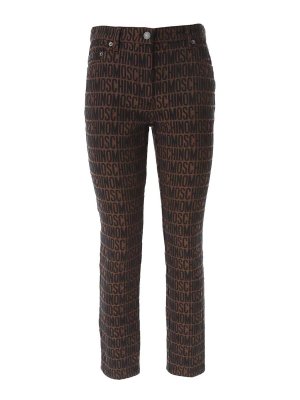 MOSCHINO: Casual Hosen - Lederjacke - Braun