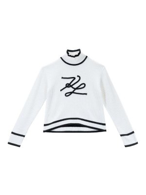 KARL LAGERFELD: crew necks - Soutache Autograph Knit