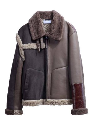 MOSCHINO: レザーコート - レザーコート - マルチカラー