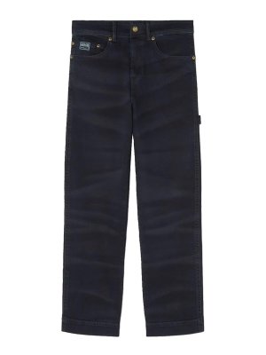 Versace Jeans Couture: straight leg jeans - Jeans Regular Blu/Black