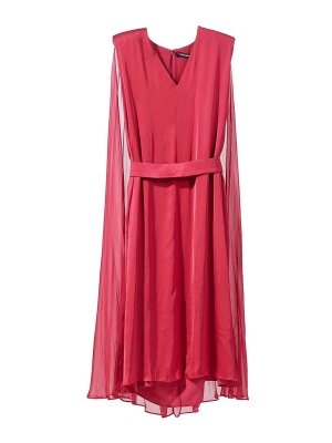 KARL LAGERFELD: knee length dresses - Midi Ceremony Cape Dress