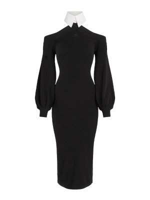 KARL LAGERFELD: Knielange Kleider - Knielanges Kleid - Schwarz