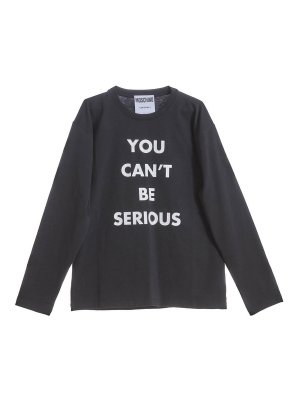 MOSCHINO: t-shirts - You Cant Be Serious Tshirt Ls