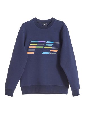 PS BY PAUL SMITH: Sweatshirts & Sweaters - Oblique Logo Sweatshirt