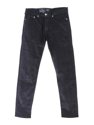 PS BY PAUL SMITH: straight leg jeans - Organic Cotton Velvet Jeans