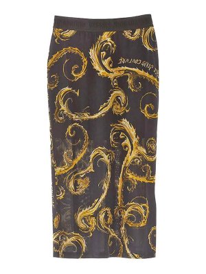 Versace Jeans Couture: Knielange und Midi Röcke - Midirock - Schwarz