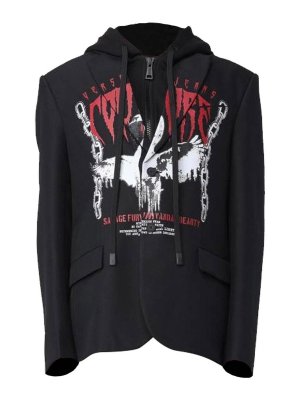 Versace Jeans Couture: giacche blazer - Giacca Cappuccio Cigno