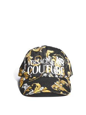 Versace Jeans Couture: hats & caps - All Over Baroque Logo Cap