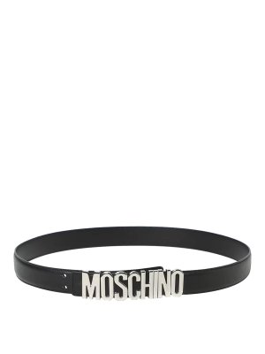 MOSCHINO: cinture - Cintura con lettere in metallo