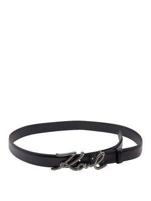 KARL LAGERFELD: cinture - Cintura K/Signature da 25 mm