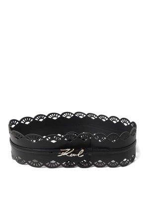 KARL LAGERFELD: cinture - Cintura larga K/Signature Fan Sp