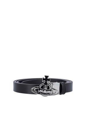 VIVIENNE WESTWOOD: cinture - Fibbia Orb della linea piccola in argento