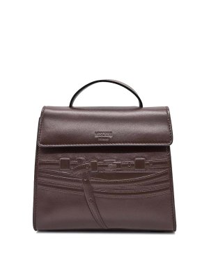 MOSCHINO: Sacs à main - Sac Cabas - Marron Foncé