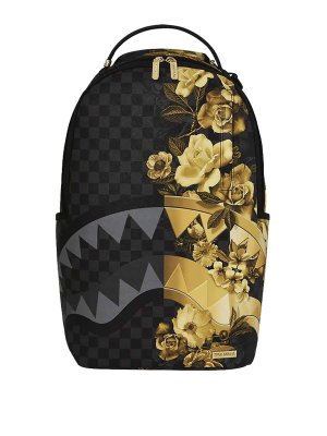 SPRAYGROUND: backpacks - Gold Floral Remix Backpack