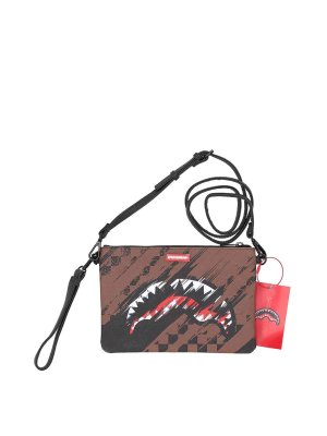 SPRAYGROUND: clutches - Smeared Grunge Crossover Clutch