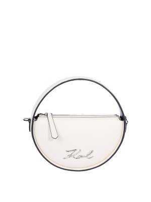 KARL LAGERFELD: cross body bags - K/Signature Round Crossbody