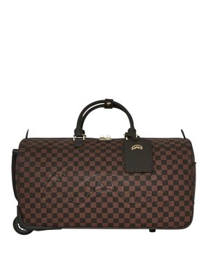 SPRAYGROUND: Luggage & Travel bags - Core Emboss Check Wheely Duffle