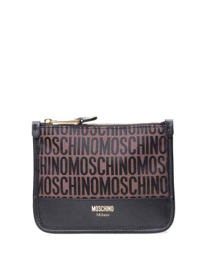 MOSCHINO: Bolso clutch - Bolso Clutch - Marrón