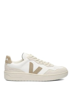 VEJA: trainers - V-90 Ot Leather White Taupe