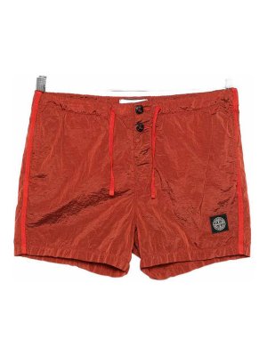 STONE ISLAND: 水着 - スイムショーツ/スイムトランクス - 赤
